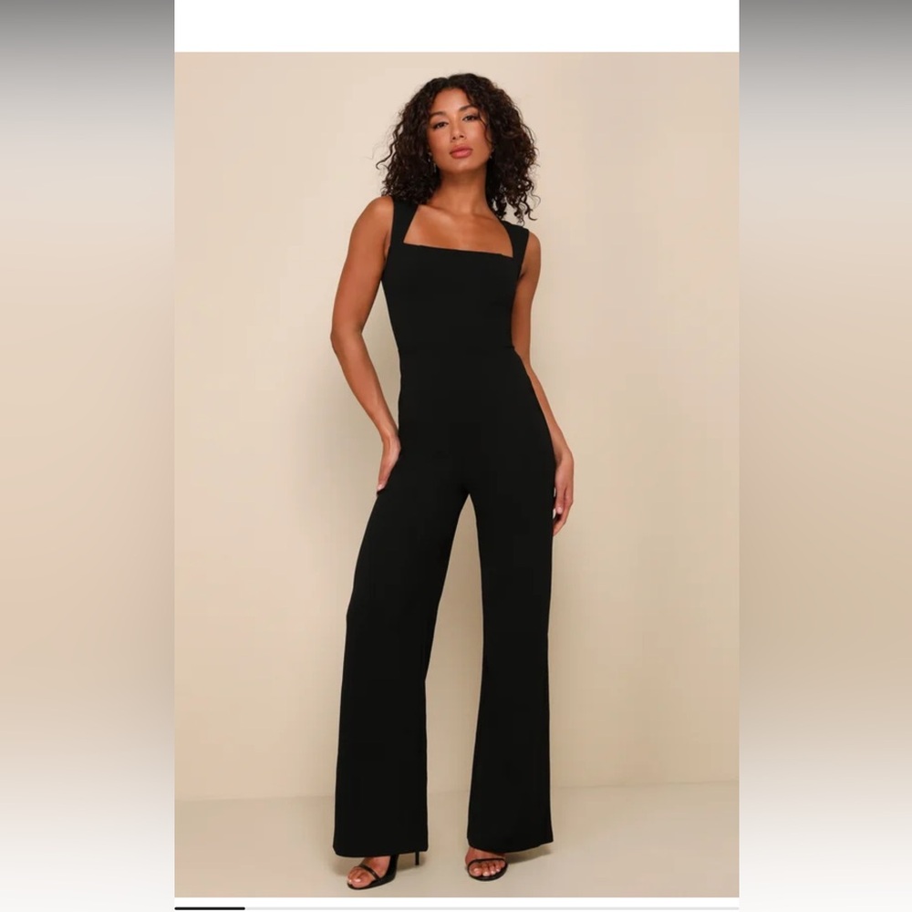 Lulu’s Enticing Endeavors Black Jumpsuit size XS